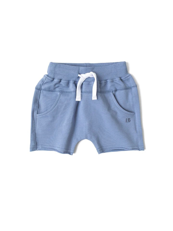 Little Bipsy Raw Edge Harem Short - Sky Blue