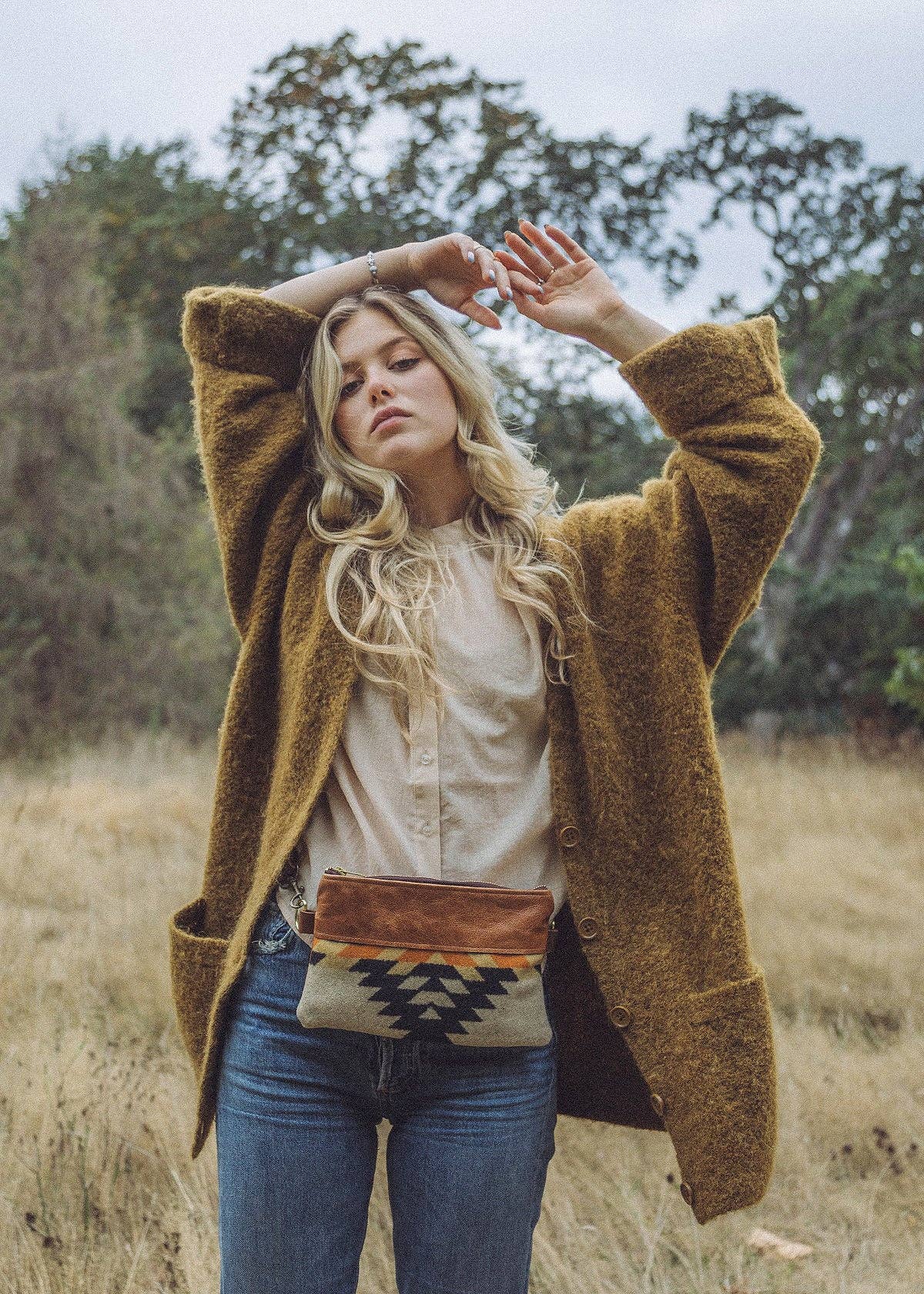 Handmade Pendleton Wool Belt Bag
