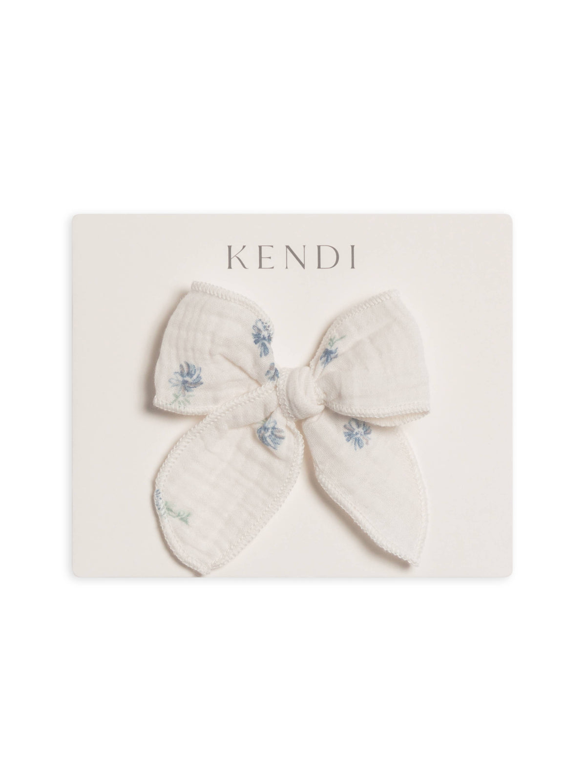 Baby & Kids Muslin Bow Clip - Elena Floral / Lilla
