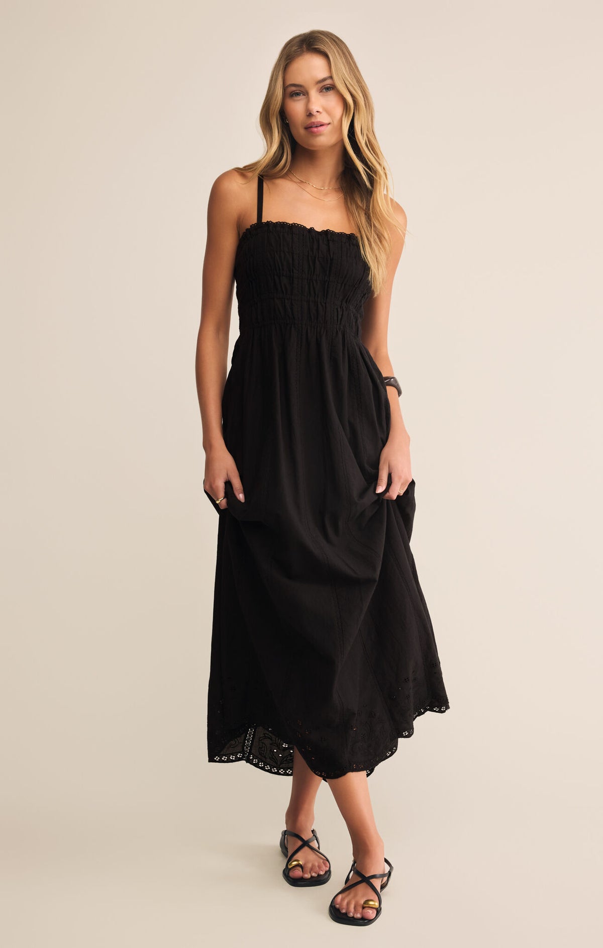 Z Supply Dani Embroidered Midi Dress