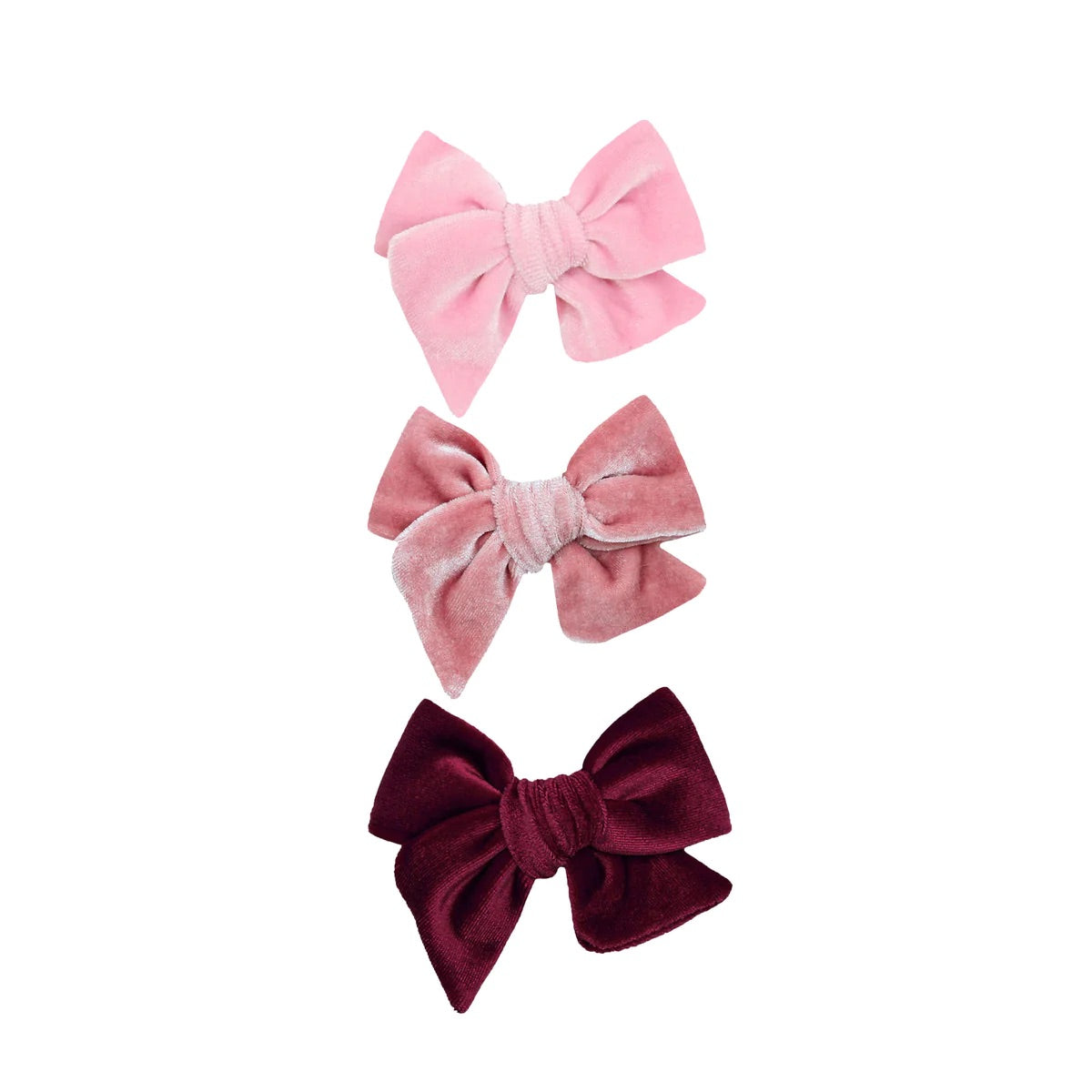 Lou Lou & Company VELVET BOW HAIR CLIP 3 PACK