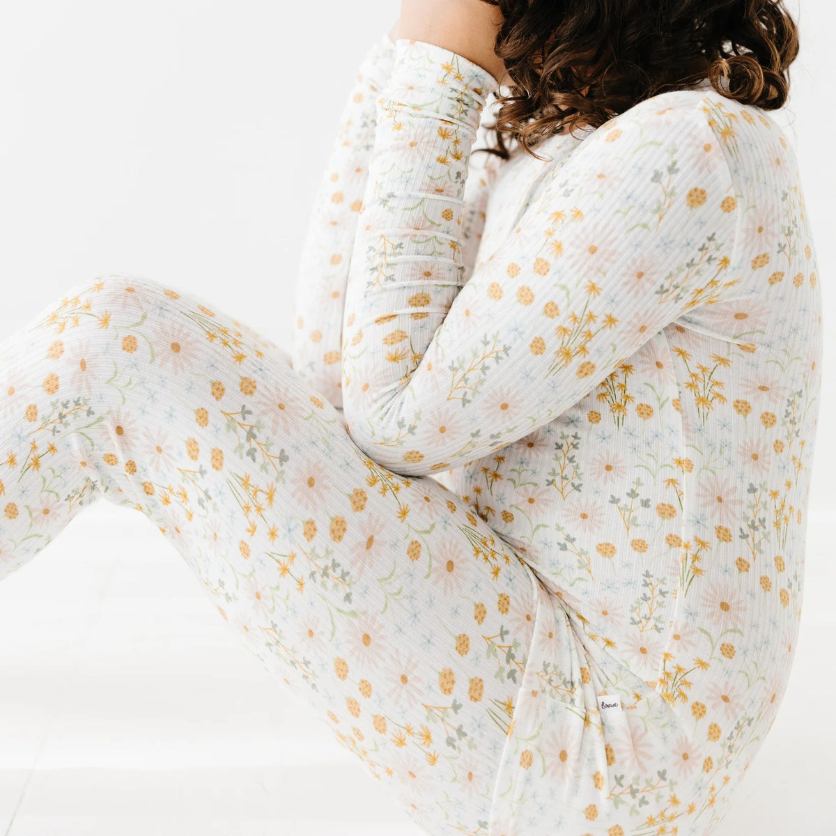 Brave Little Ones Whimsical Floral Small Ribbed Two-Piece Set