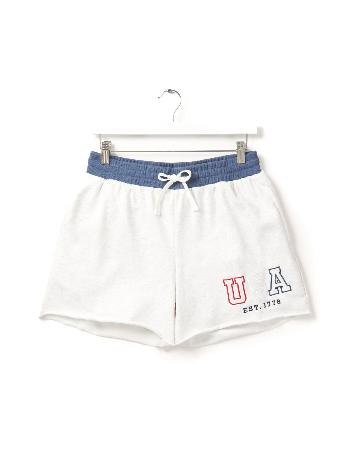 Little Bipsy Adult USA Raw Edge Sweatshort - Heather Grey