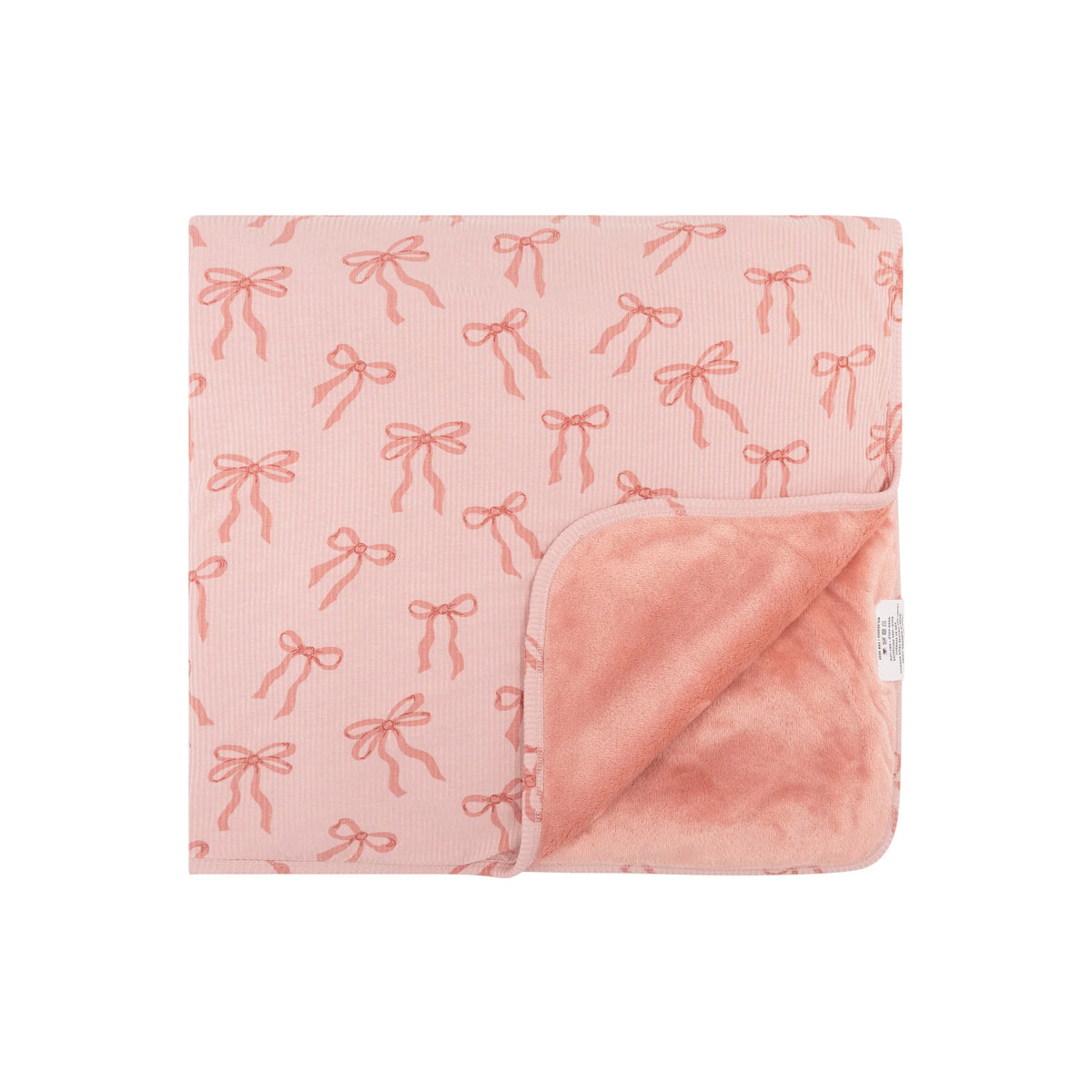 Brave Little Ones Coquette Bows Small Ribbed Toddler Blanket