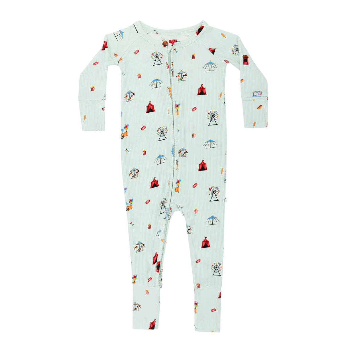 Brave Little Ones County Fair Small Ribbed Zip Romper