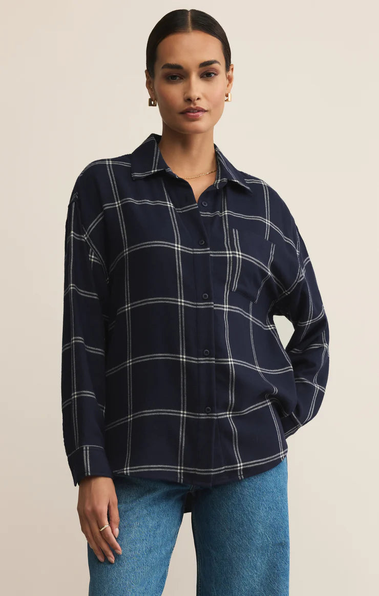 Z Supply River Plaid Button Up