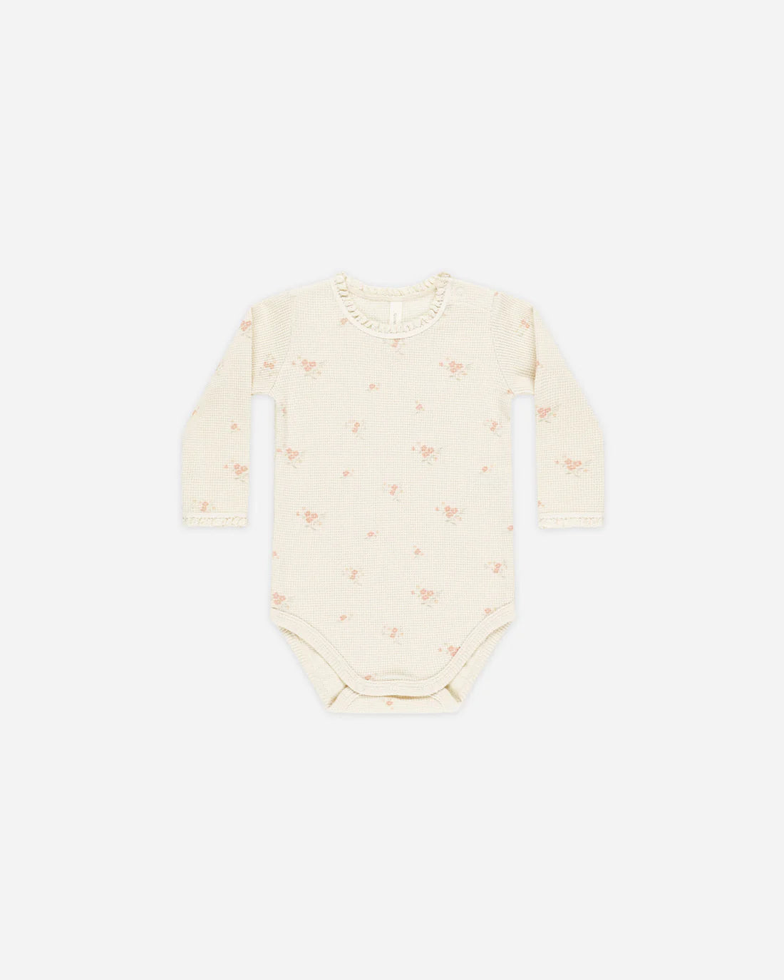 Quincy Mae Waffle Long Sleeve Bodysuit || Vintage Rose