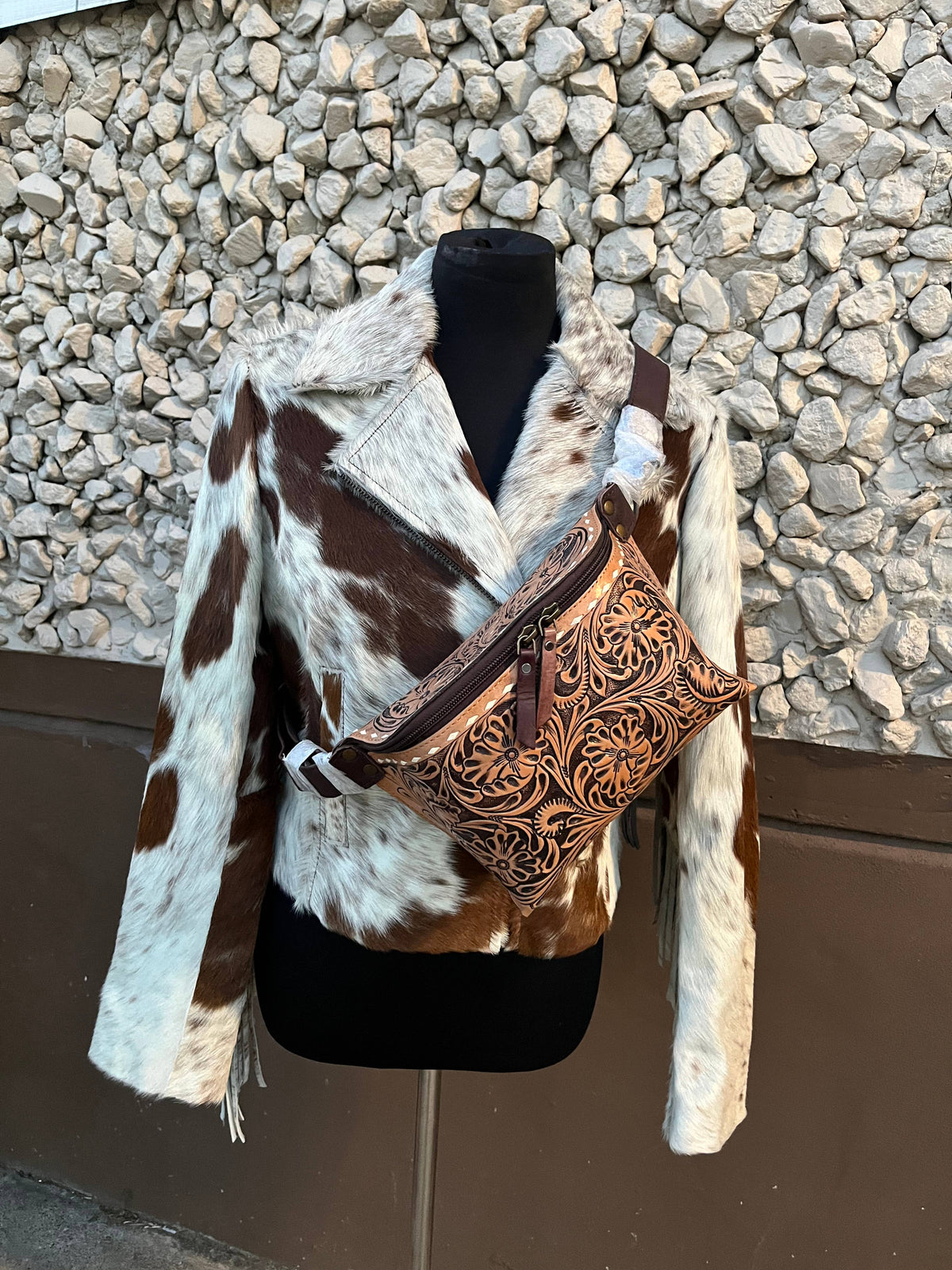 Tooled Sling Bag
