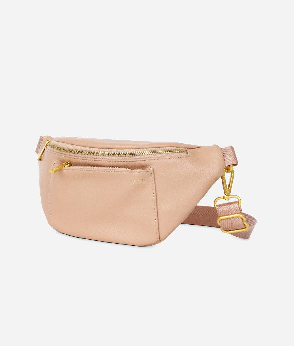 The Fawny Pack, Faux Leather Fanny Pack Crossbody Warm Blush