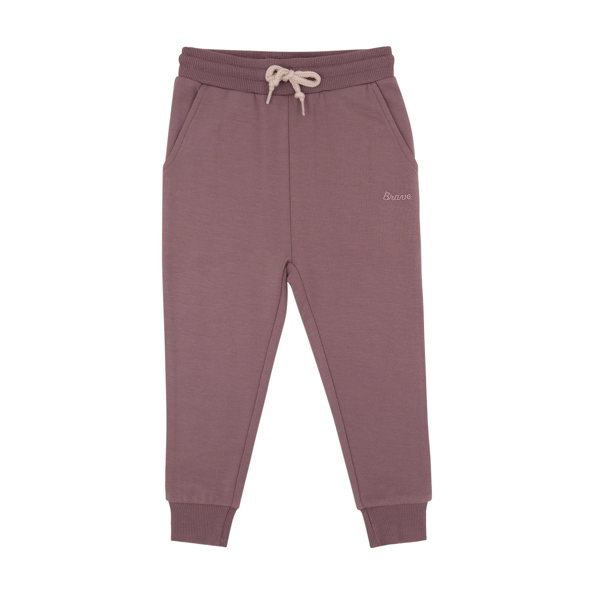 Brave Little Ones Plum Bamboo French Terry Joggers