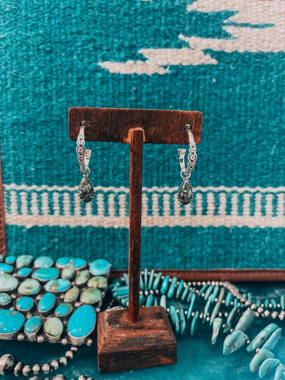 Vintage Cowgirl Boulder Loopy Earrings