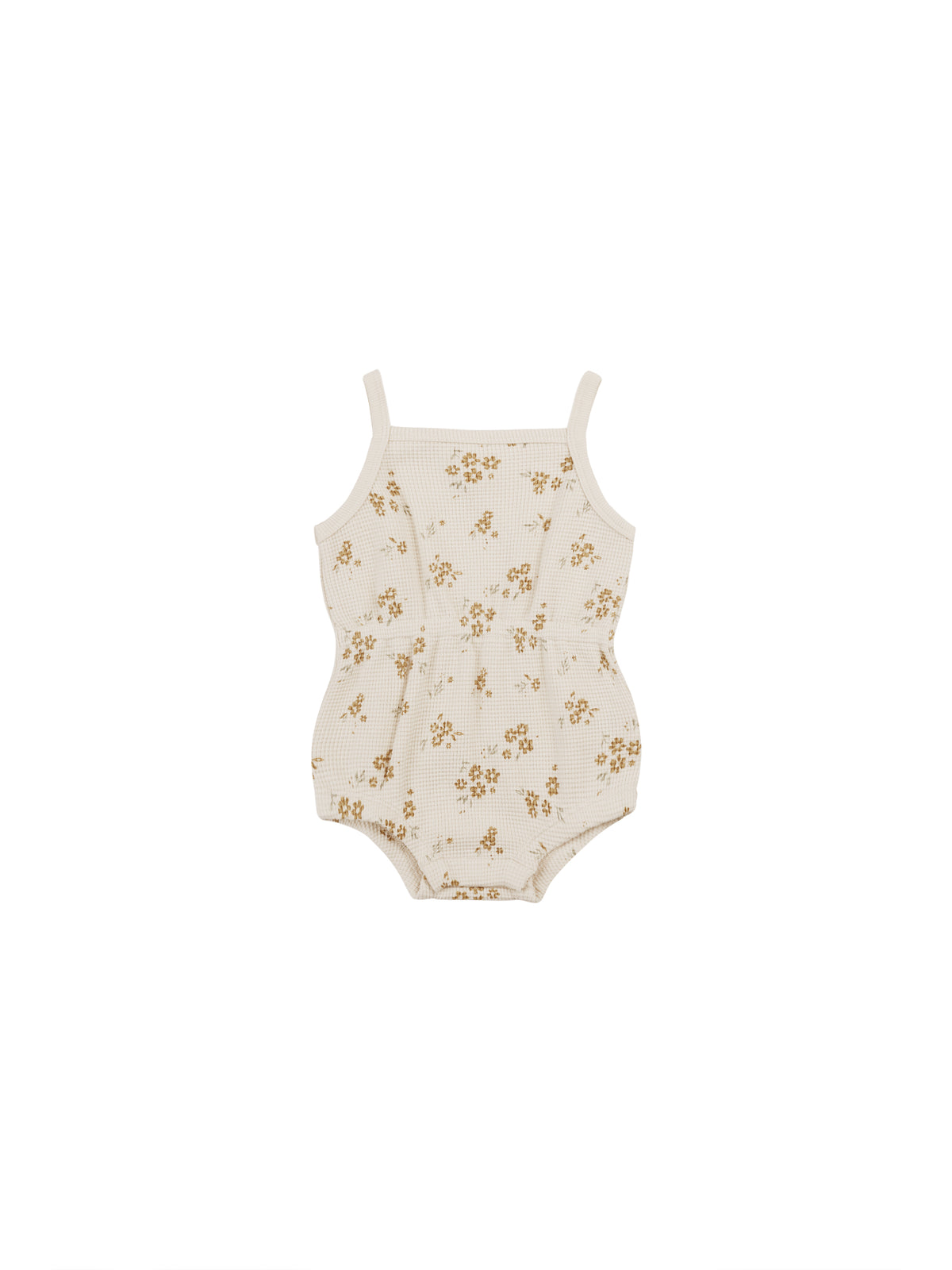 Quincy Mae WAFFLE CINCH ROMPER || HONEY FLOWER