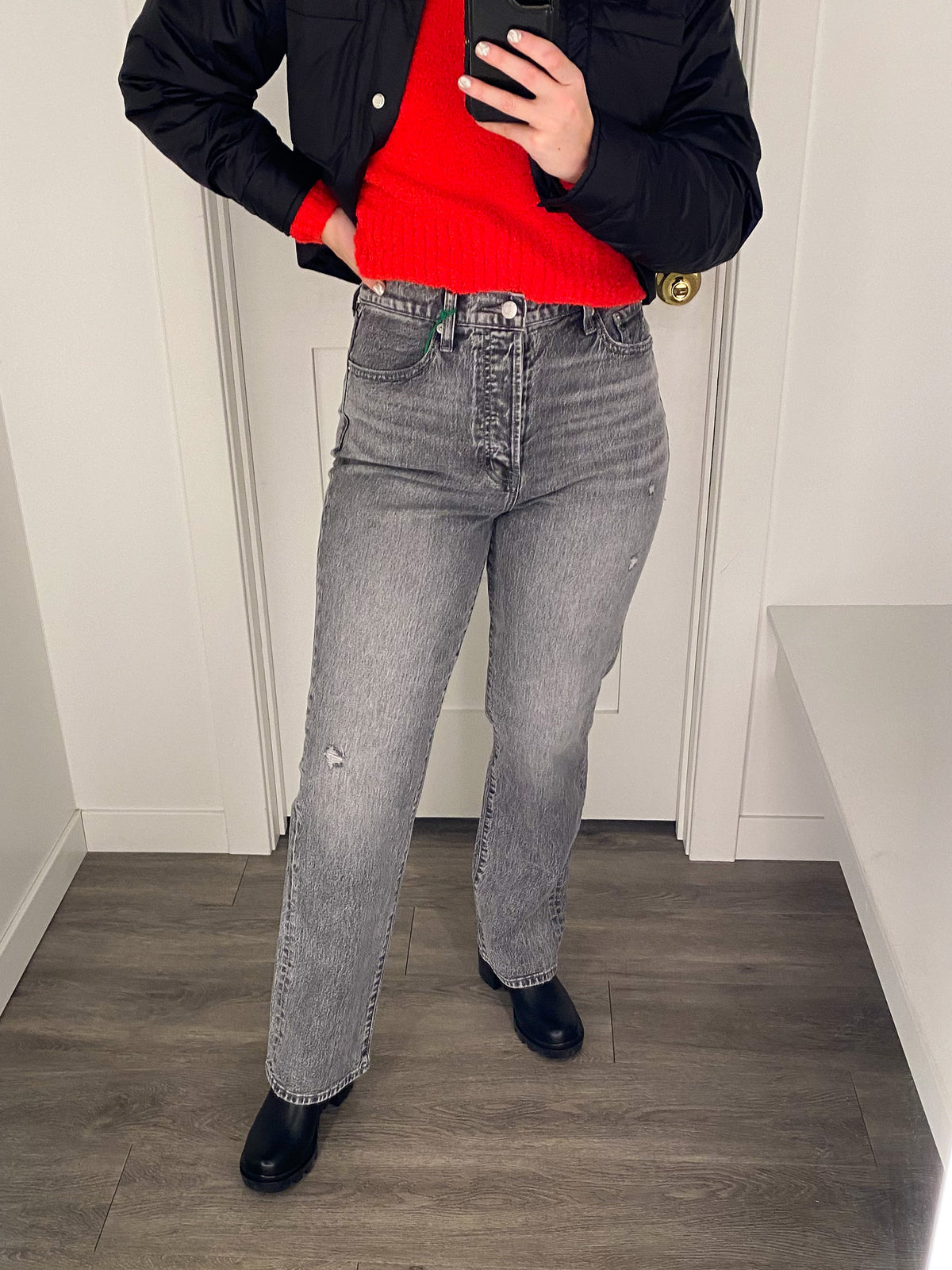 Pistola Cassie Crop Super High Rise Straight Crop- Whittier