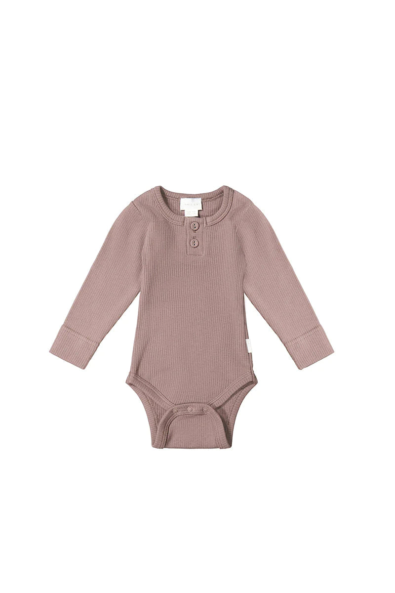 Jamie Kay Organic Cotton Fine Rib Long Sleeve Bodysuit