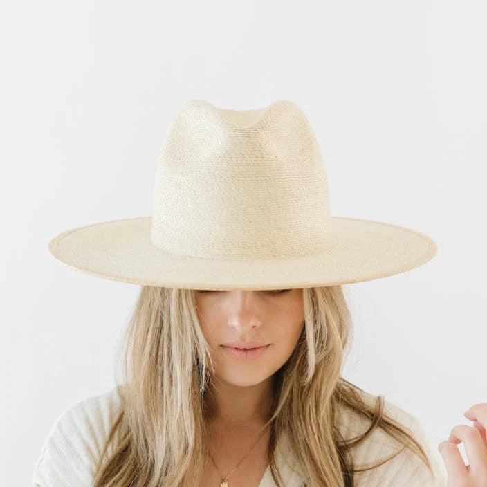Gigi Pip Cove Straw Flat Brim Fedora