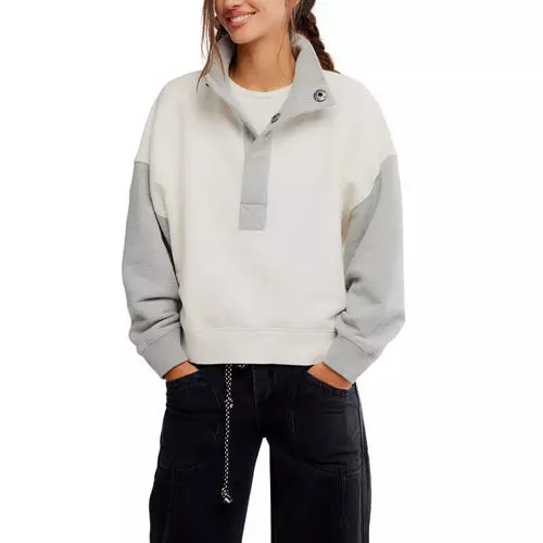 Free People Timeless Colorblock Pullover