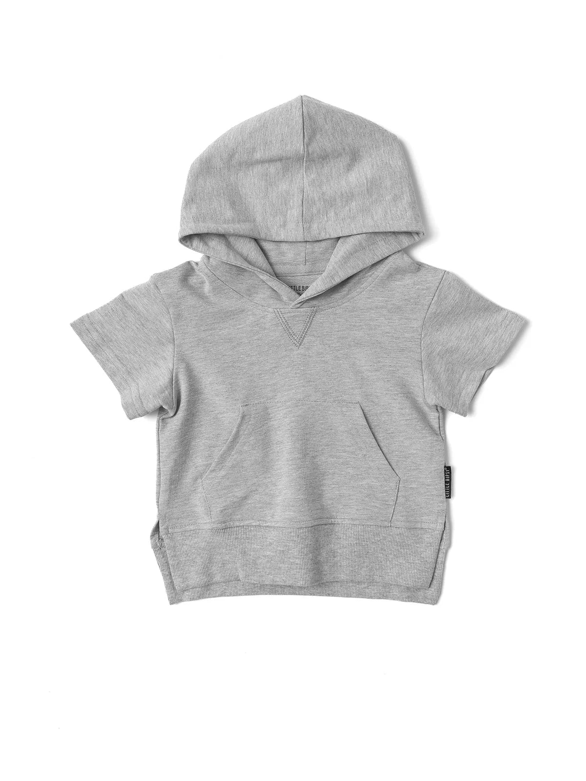 Little Bipsy Short Sleeve Hoodie - Grey