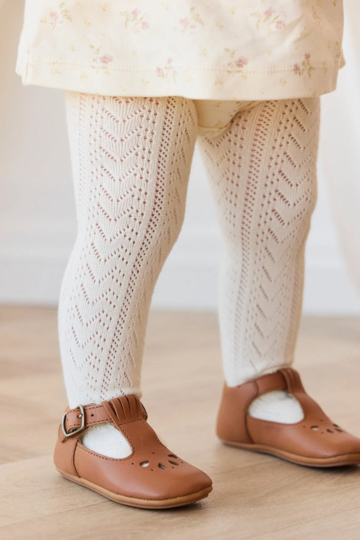 Jamie Kay Cable Weave Tight - Parchment