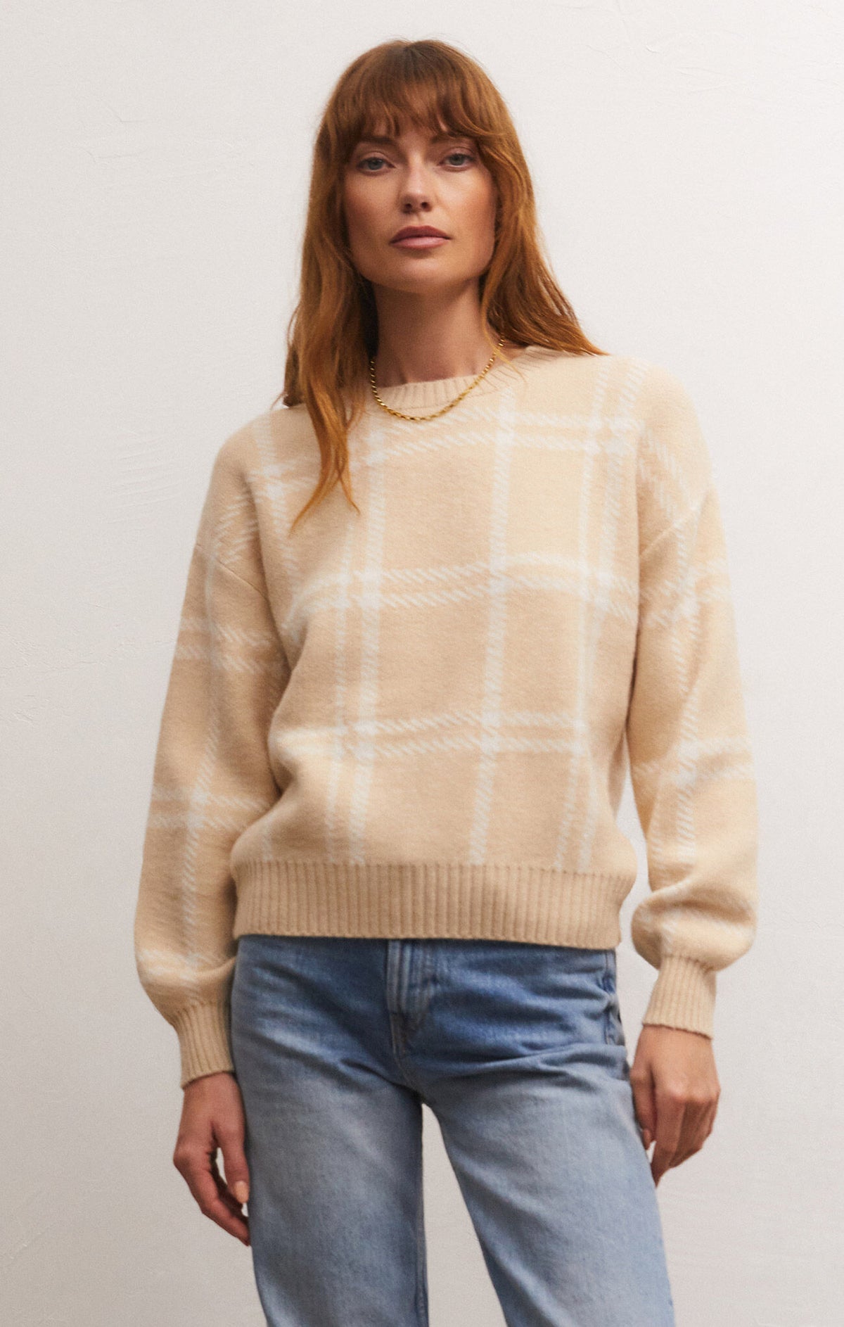 Z Supply Jolene Plaid Sweater