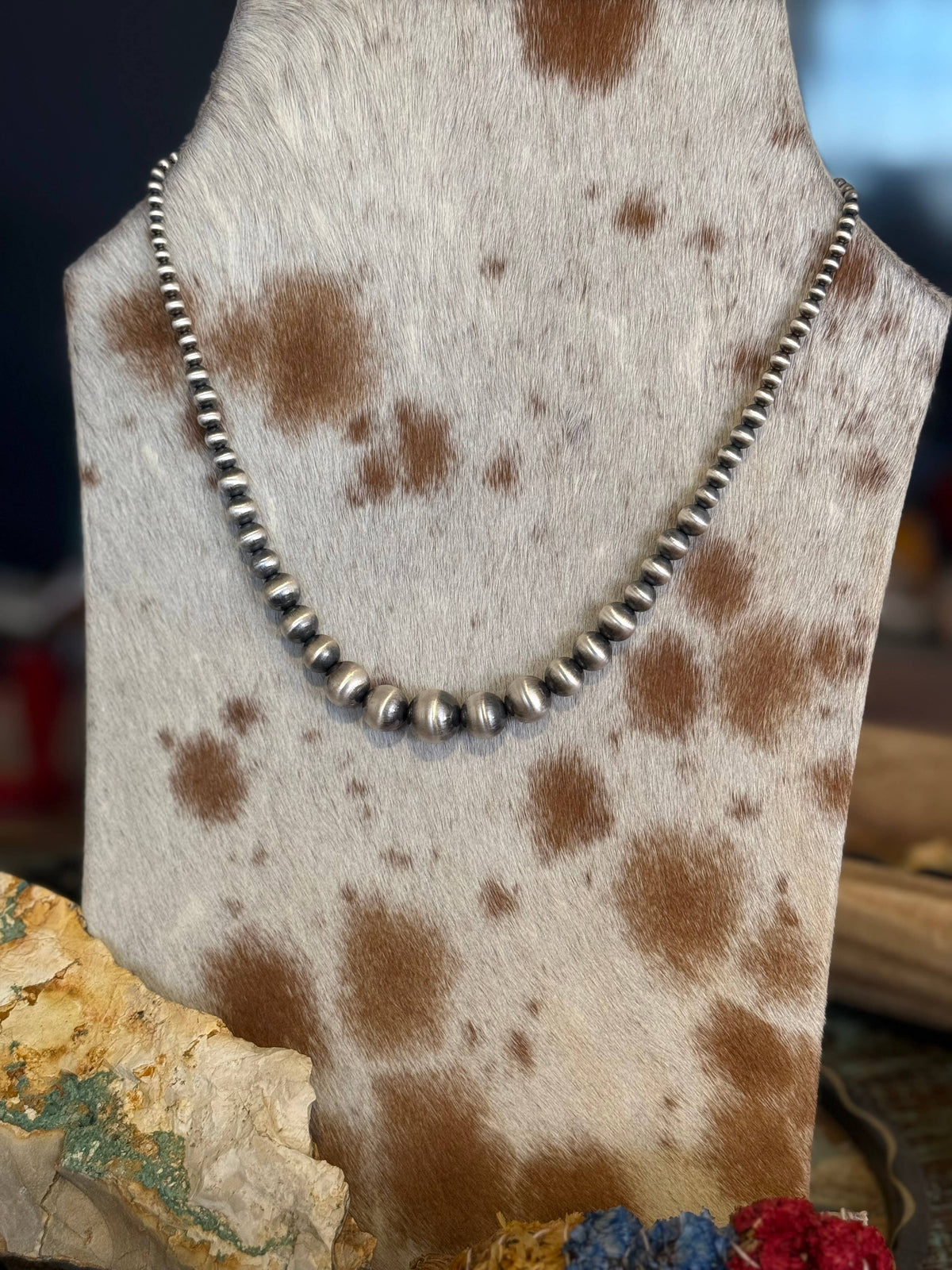 #032- Graduated Sterling Silver Pearls
