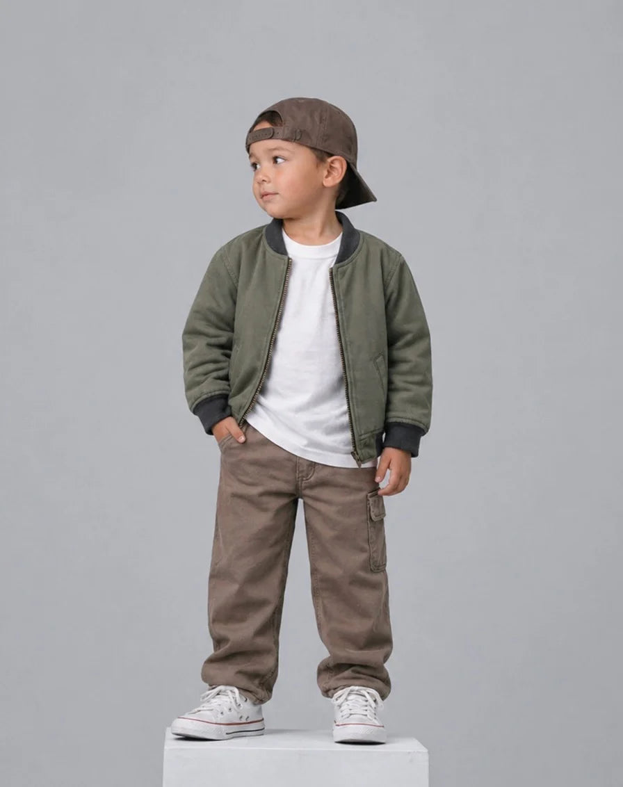 Little Bipsy Straight Leg Cargo - Light Brown