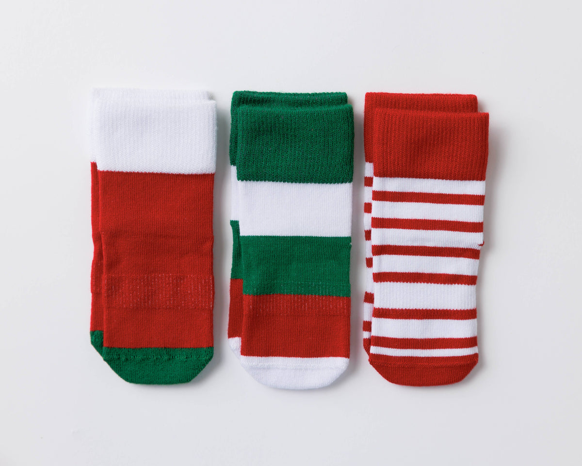 Candy Cane - Baby Socks / Kids Socks with Non-Slip Silicone