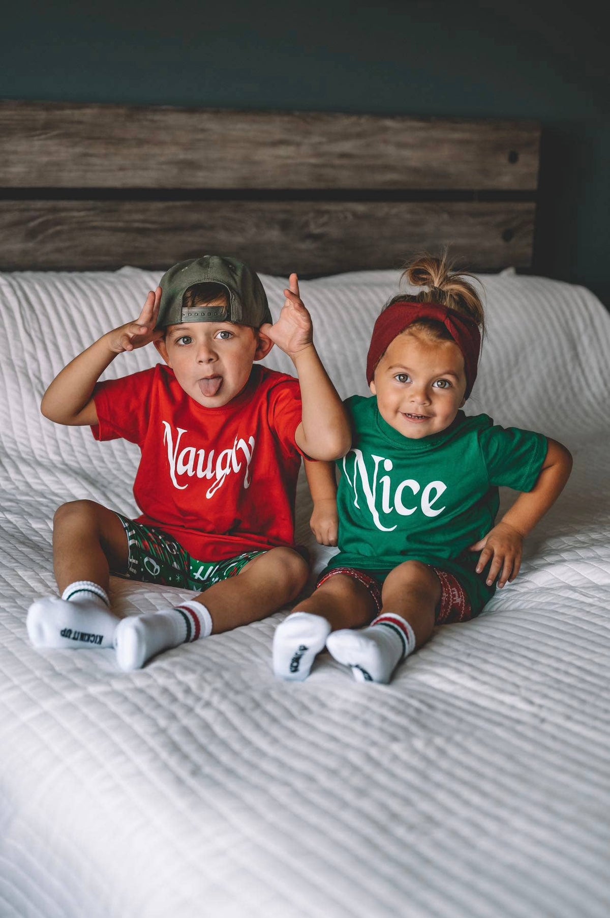 NAUGHTY OR NICE KIDS CHRISTMAS SHIRT TODDLER YOUTH FUNNY TEE