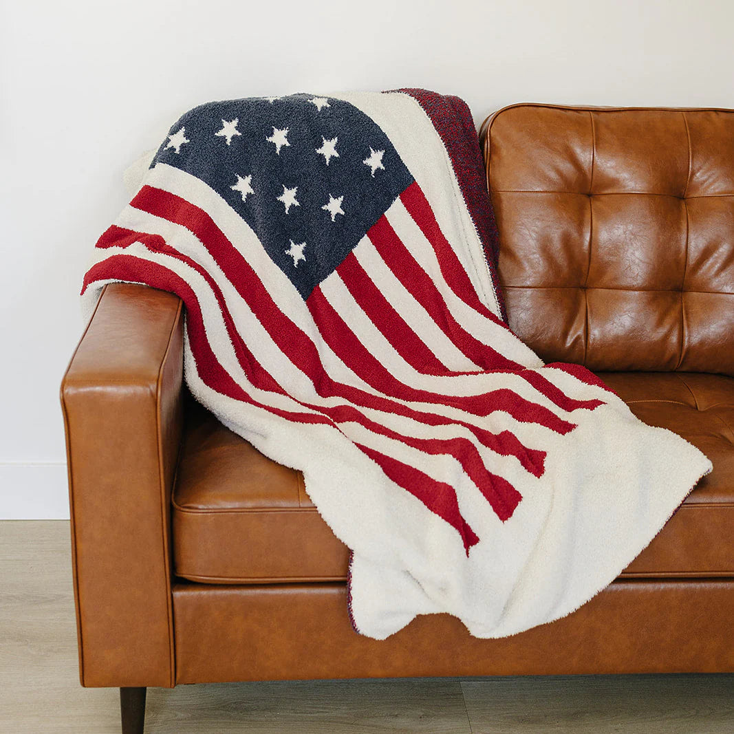 Mebie Baby American Flag Plush Blanket