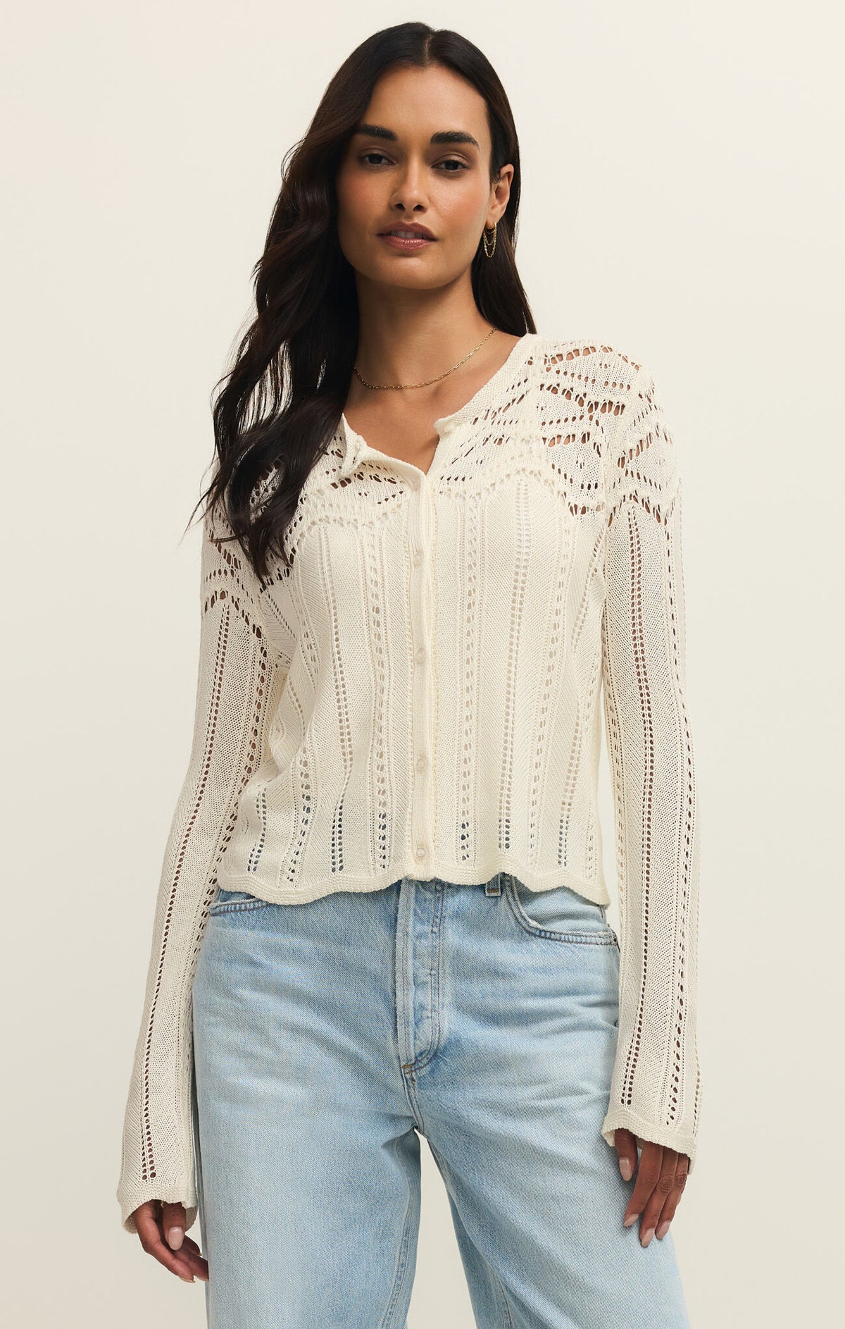 Z Supply Alycia Crochet Sweater