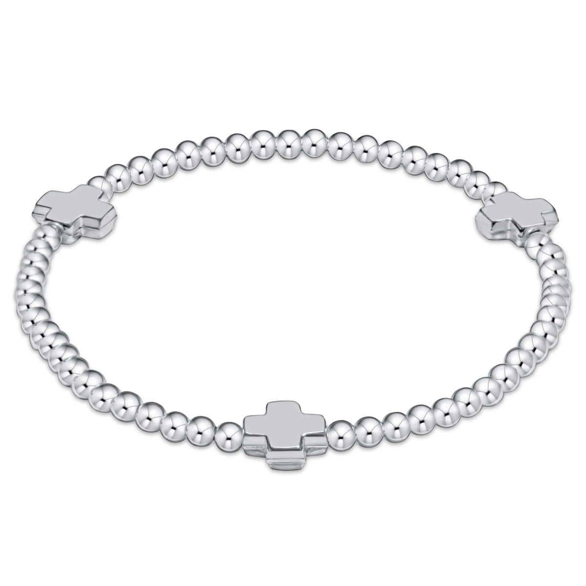 signature cross 3mm sterling bracelet - sterling