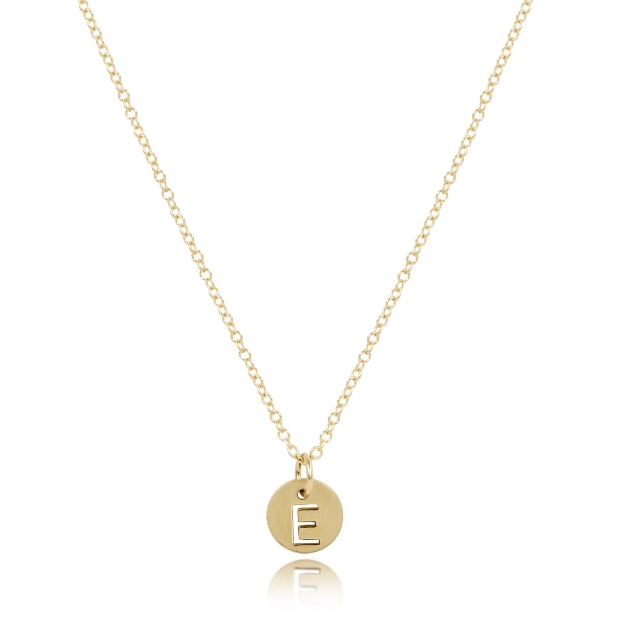 16" necklace gold - respect small gold disc