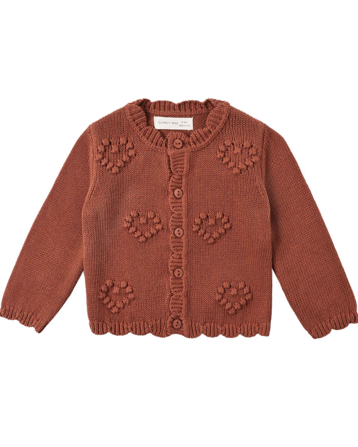Quincy Mae KNIT CARDIGAN RED