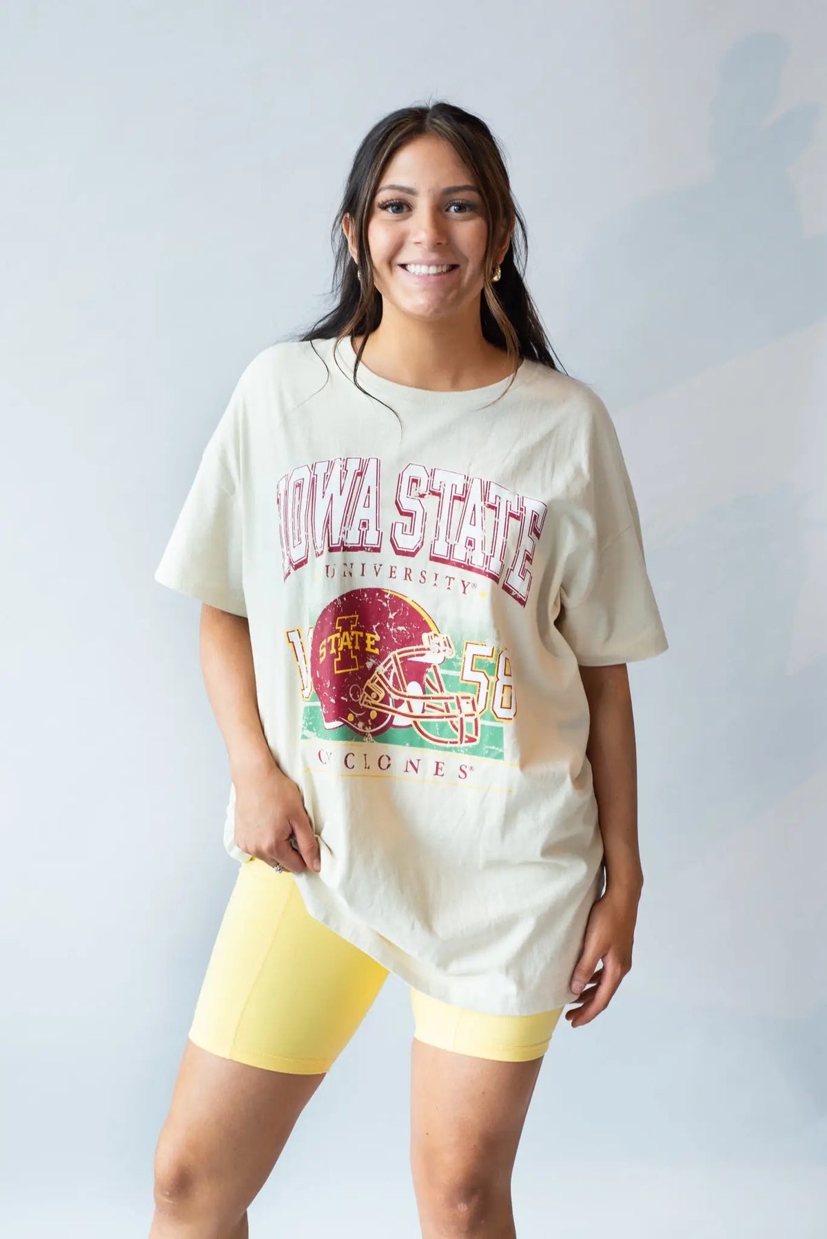 ISU Muncie Hippie Helment Boyfriend Tee