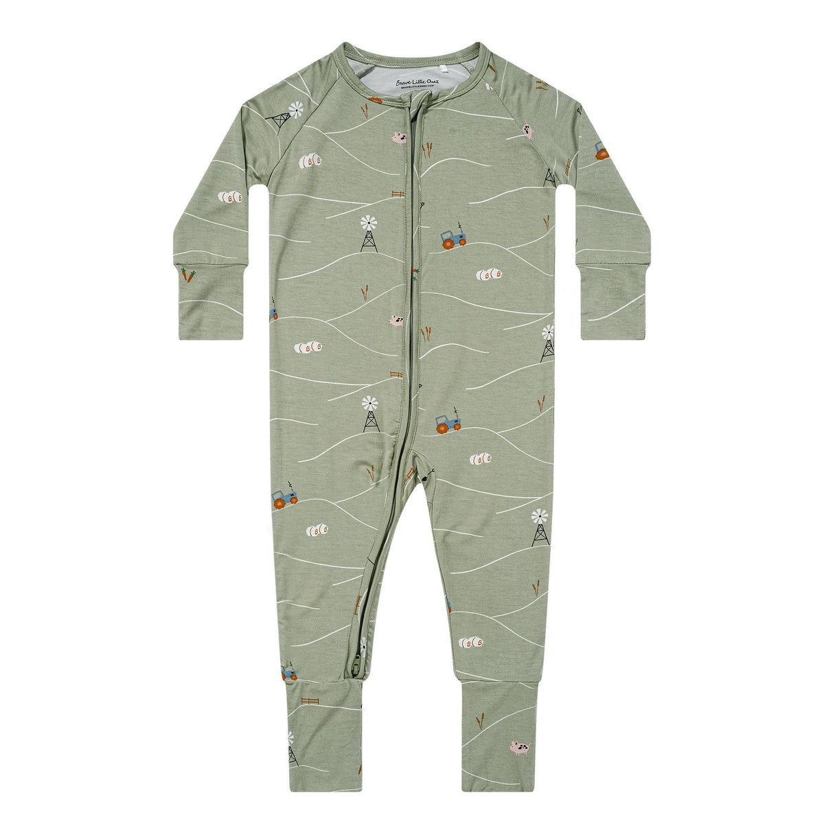 Brave Little Ones On The Farm Zip Romper