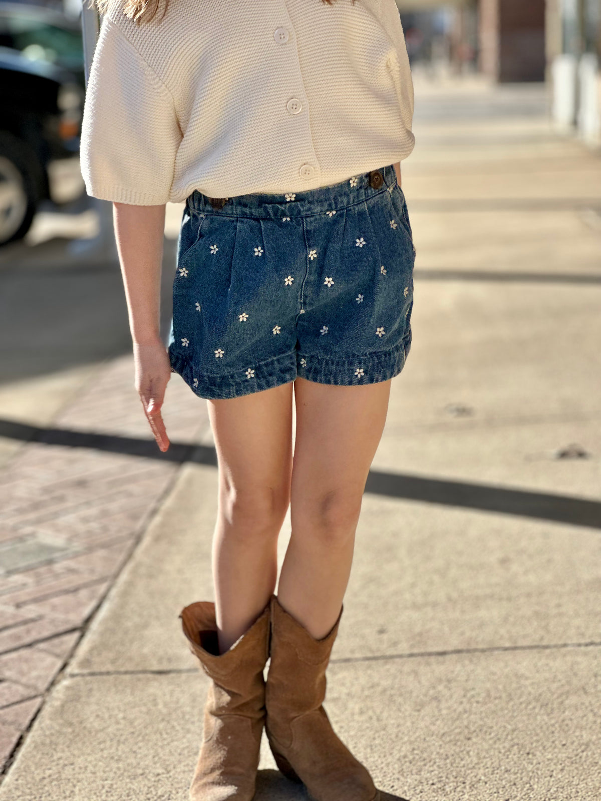 Jamie Kay Jardine Short - Josie Floral Denim