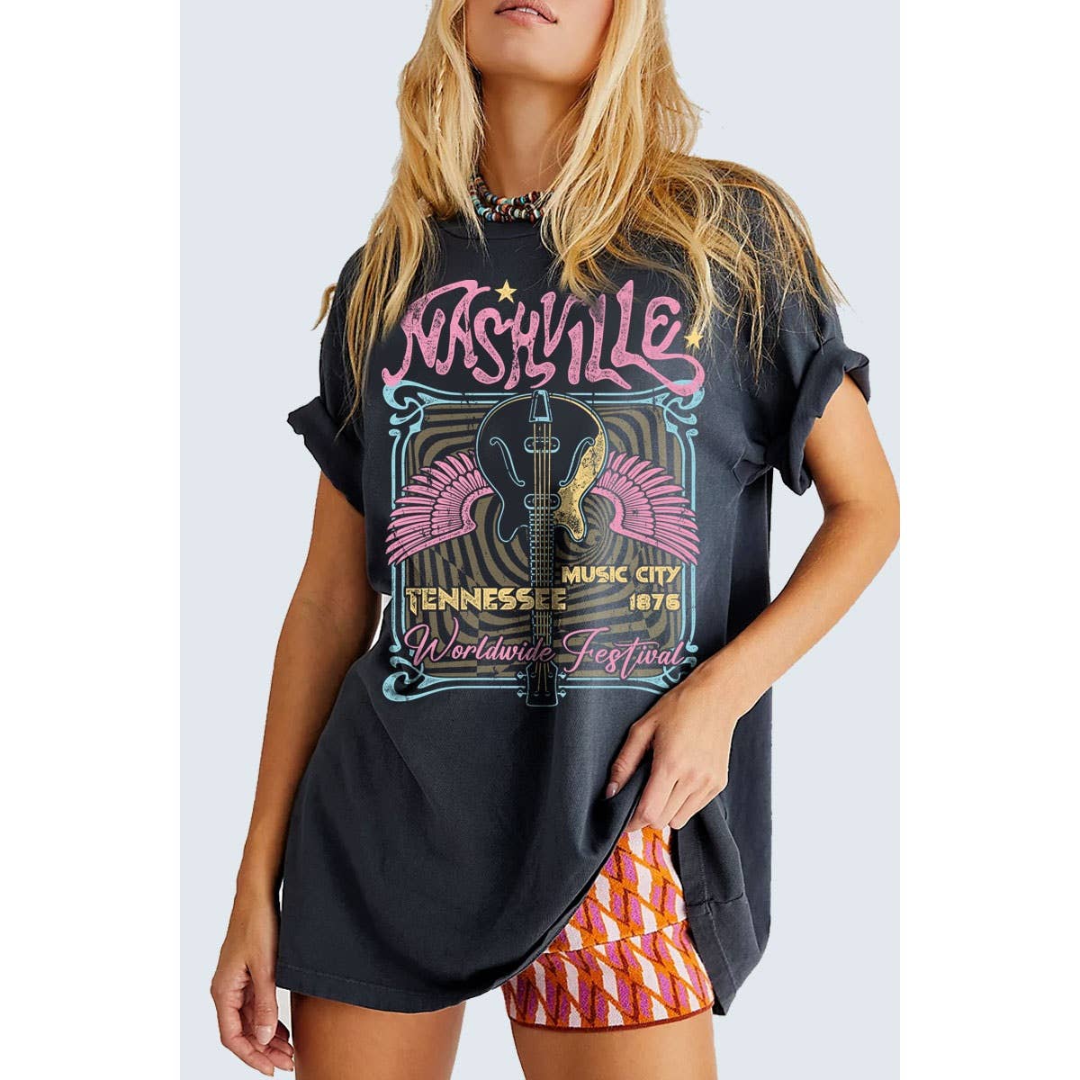 NASHVILLE TENNESSEE  OVERSIZED GRAPHIC TEE