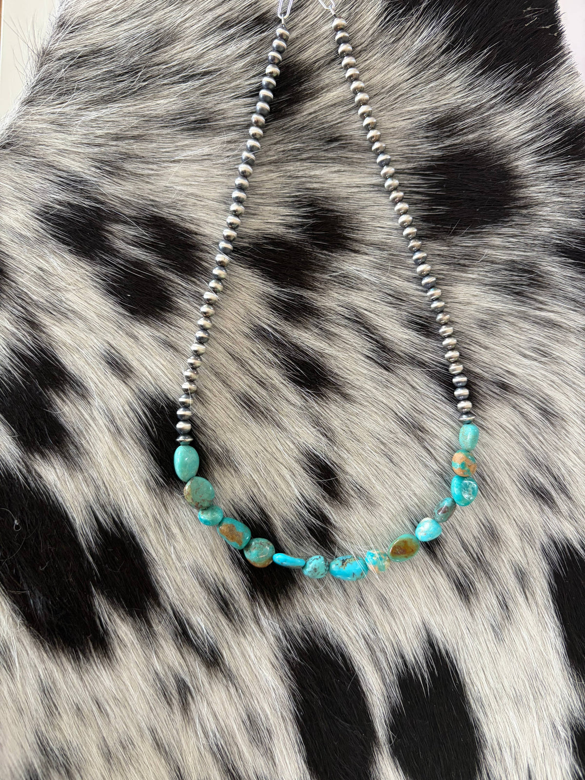  4mm Sterling Silver 4mm Saucer w/ Genuine Turquoise