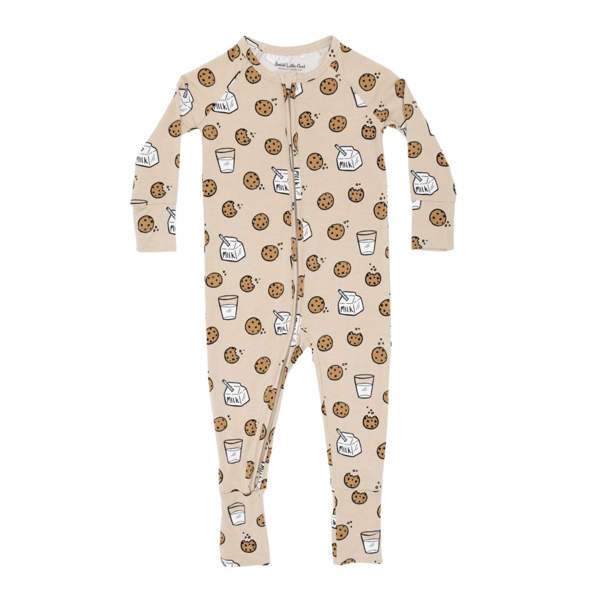 Brave Little Ones Cookies and Milk Zip Romper