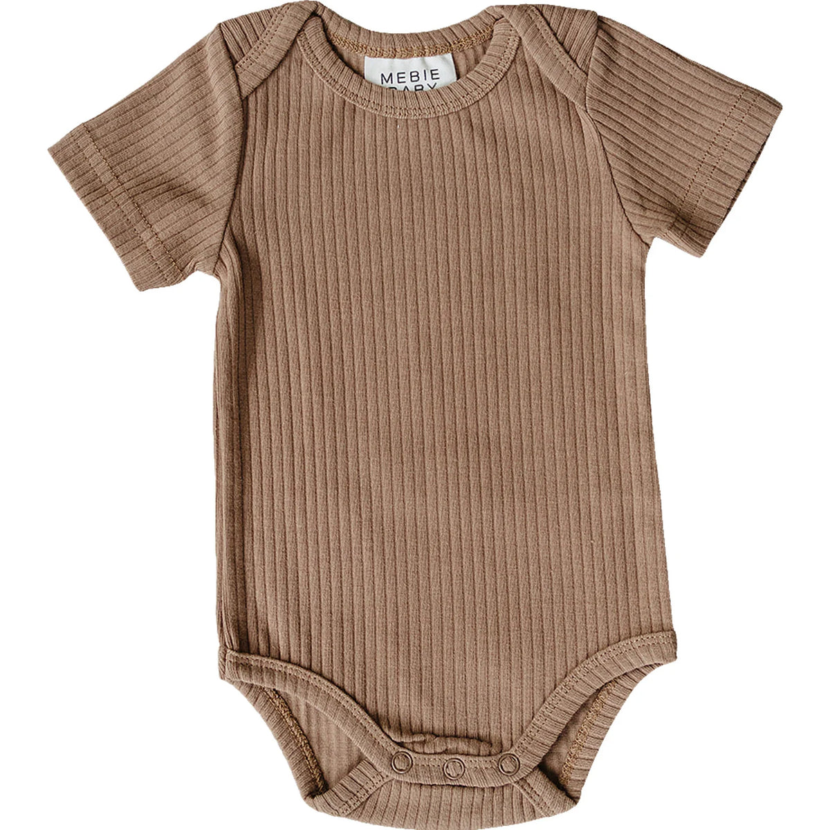 Mebie Baby Tan Ribbed Bodysuit