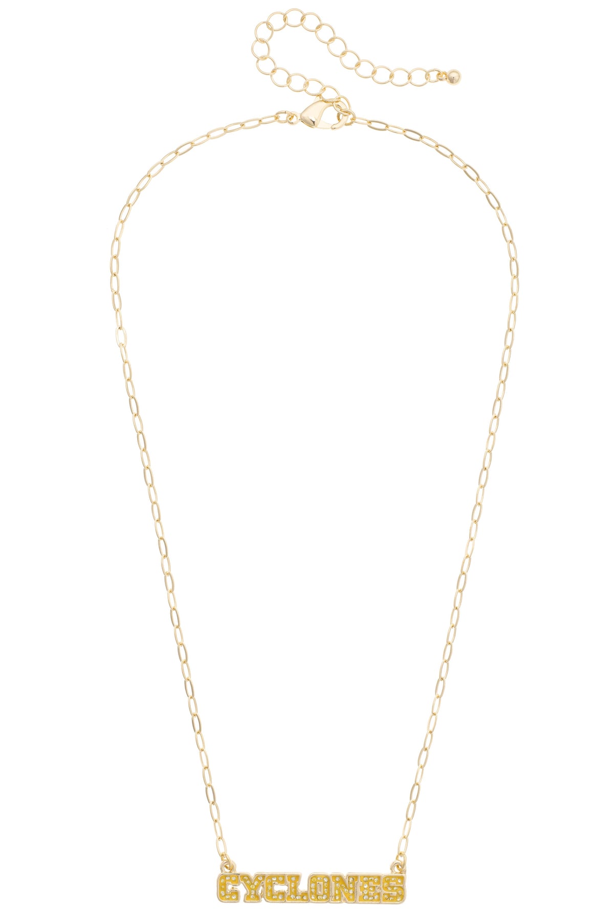 Iowa State Cyclones Pave Outline Necklace