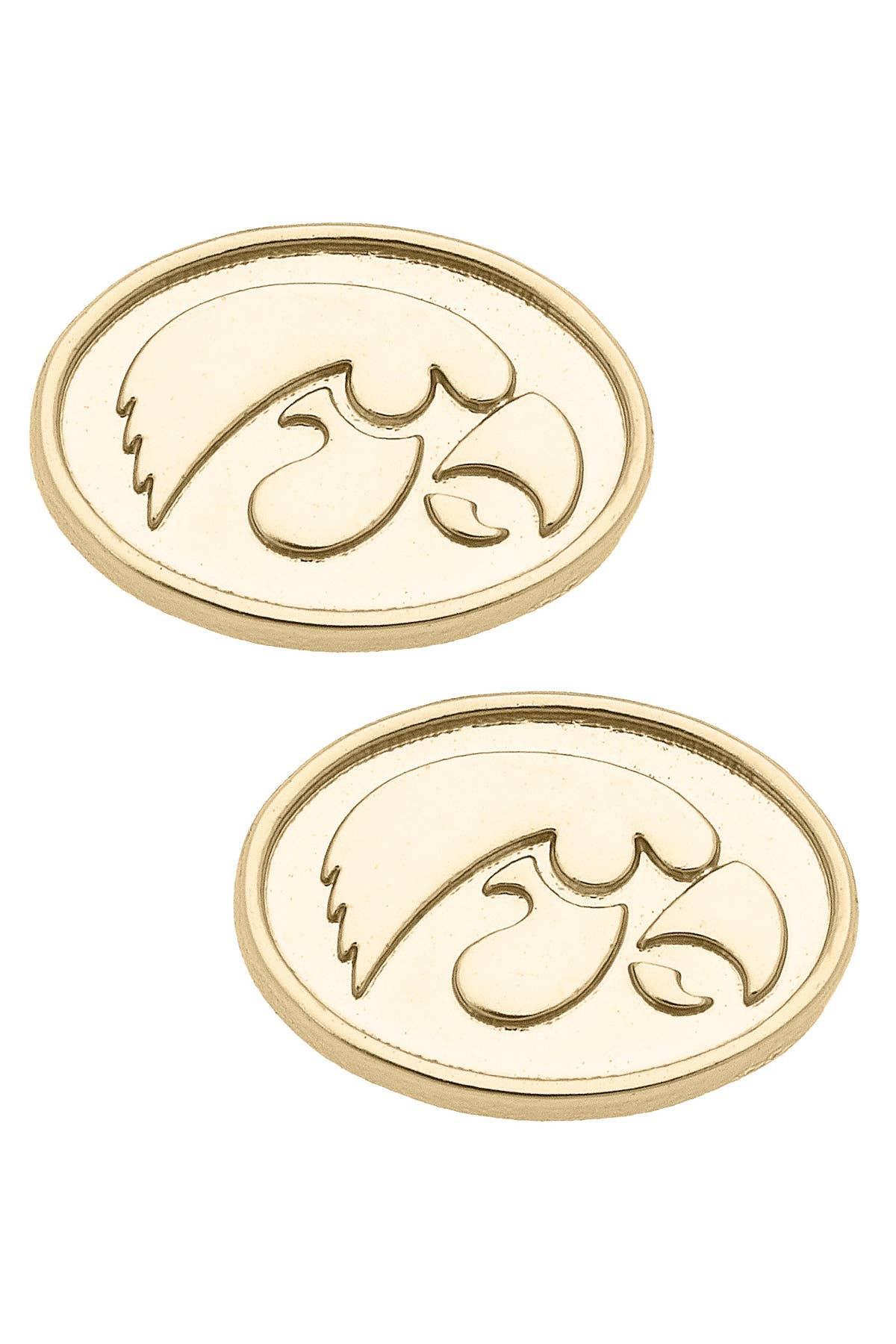 Iowa Hawkeyes 24K Gold Plated Stud Earrings