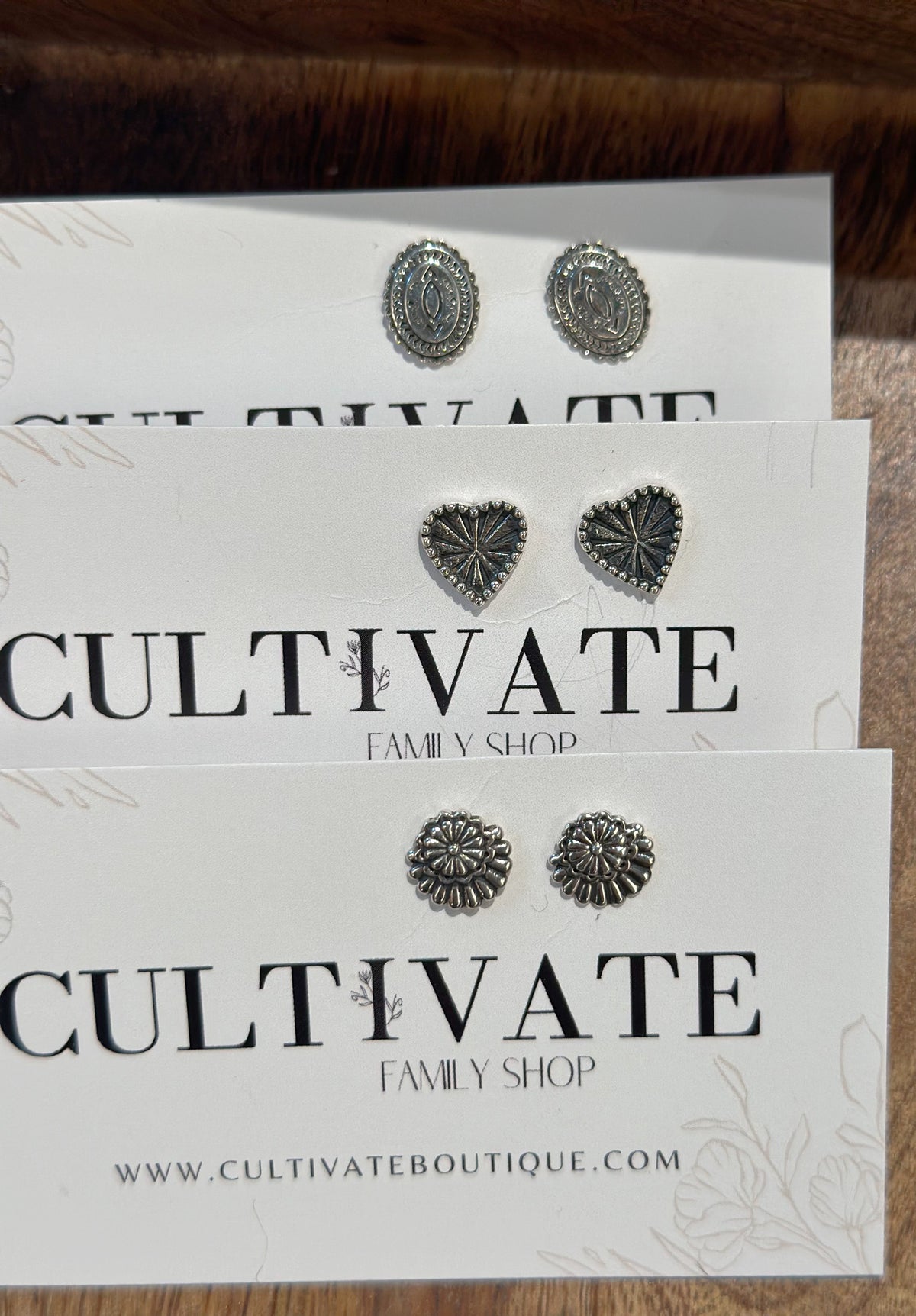 Concho Stud Earrings