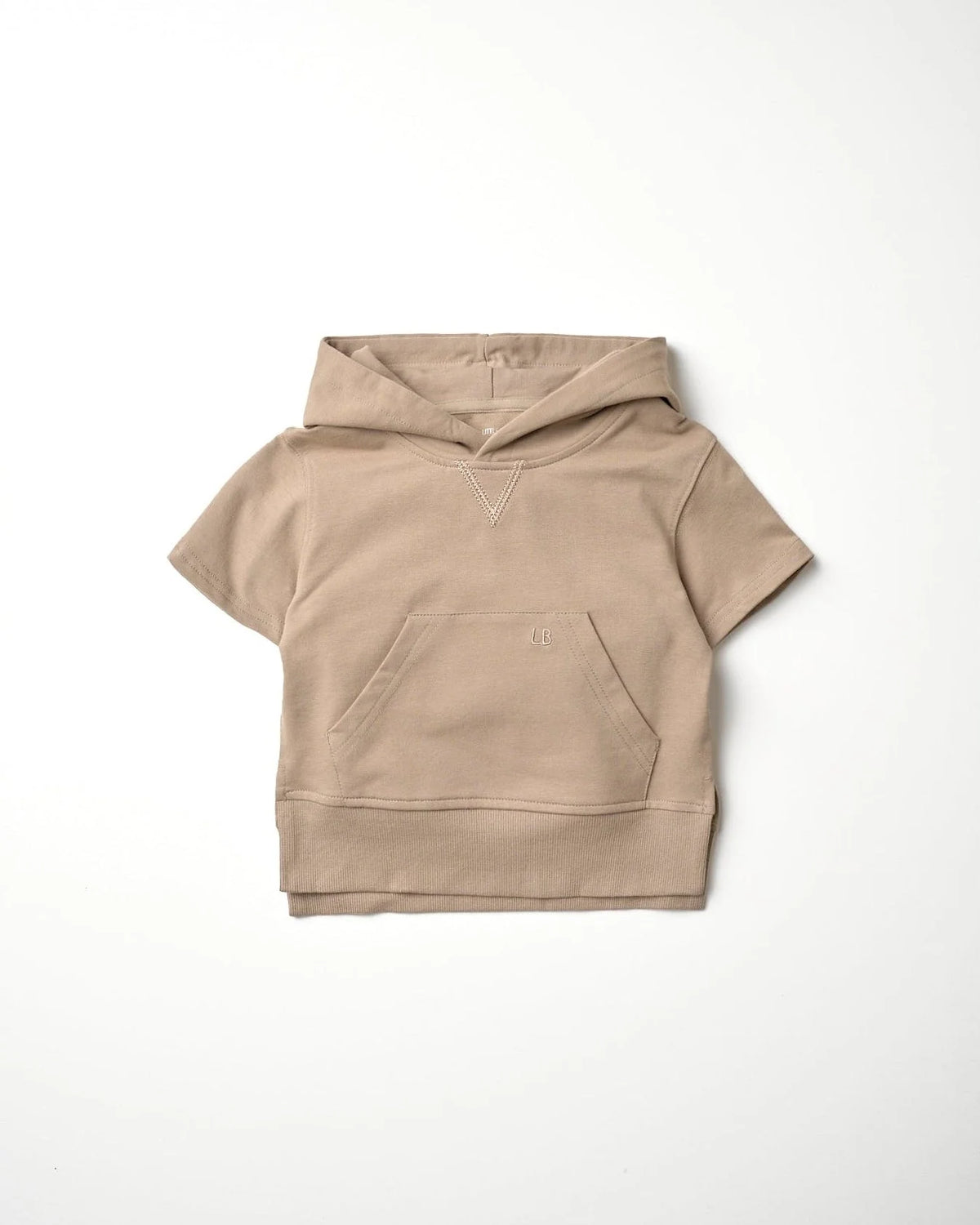 Little Bipsy Short Sleeve Hoodie - Driftwood