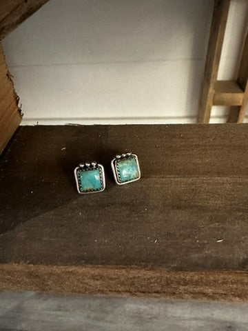 Detailed Small Square Kingman Earrings