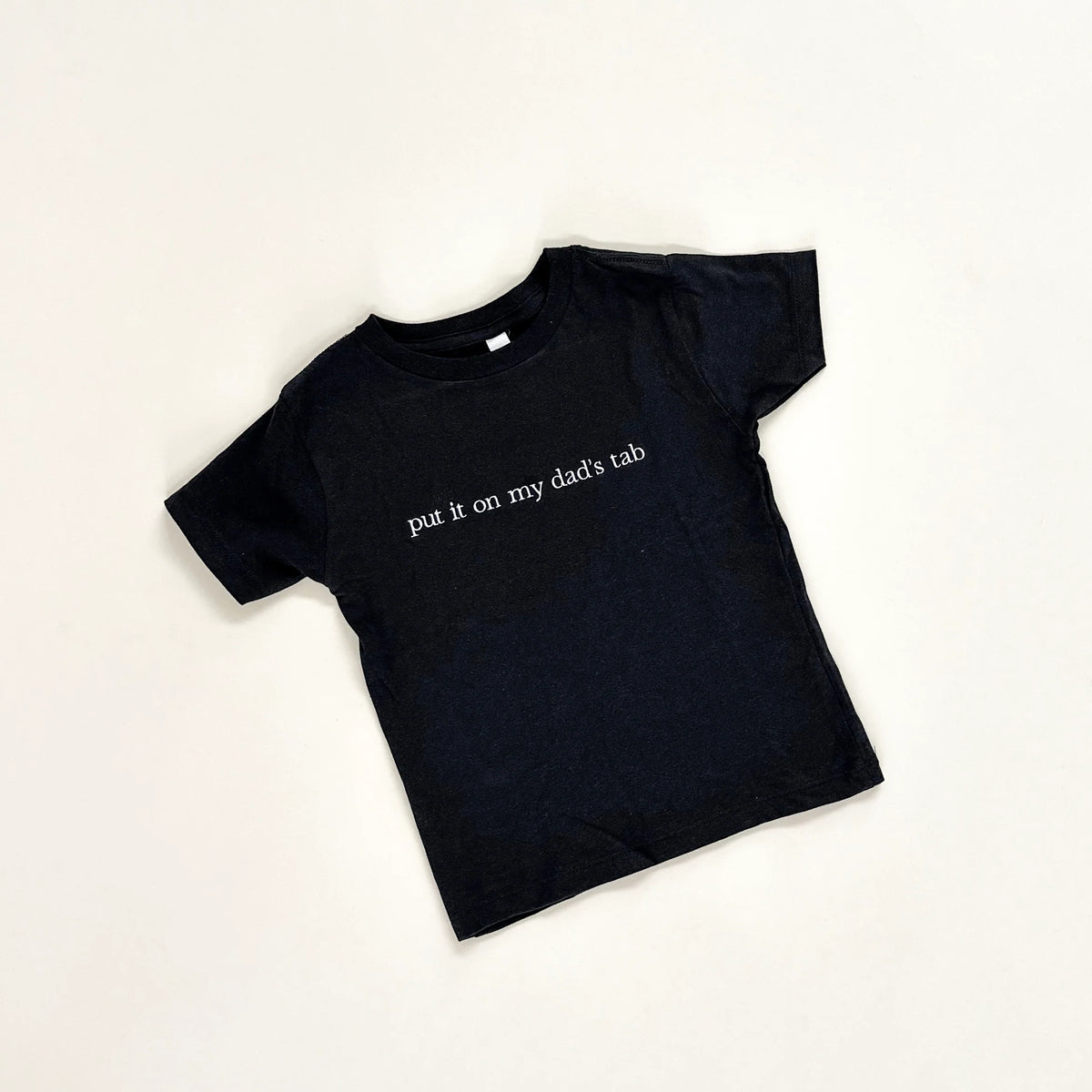 Honest Mom-Put It On My Dads Tab Kids Tee