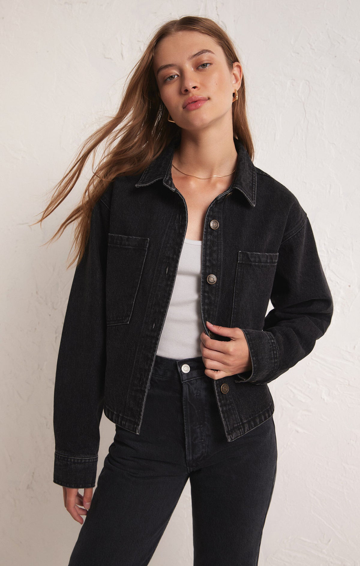 Z Supply Cropped Denim Jacket