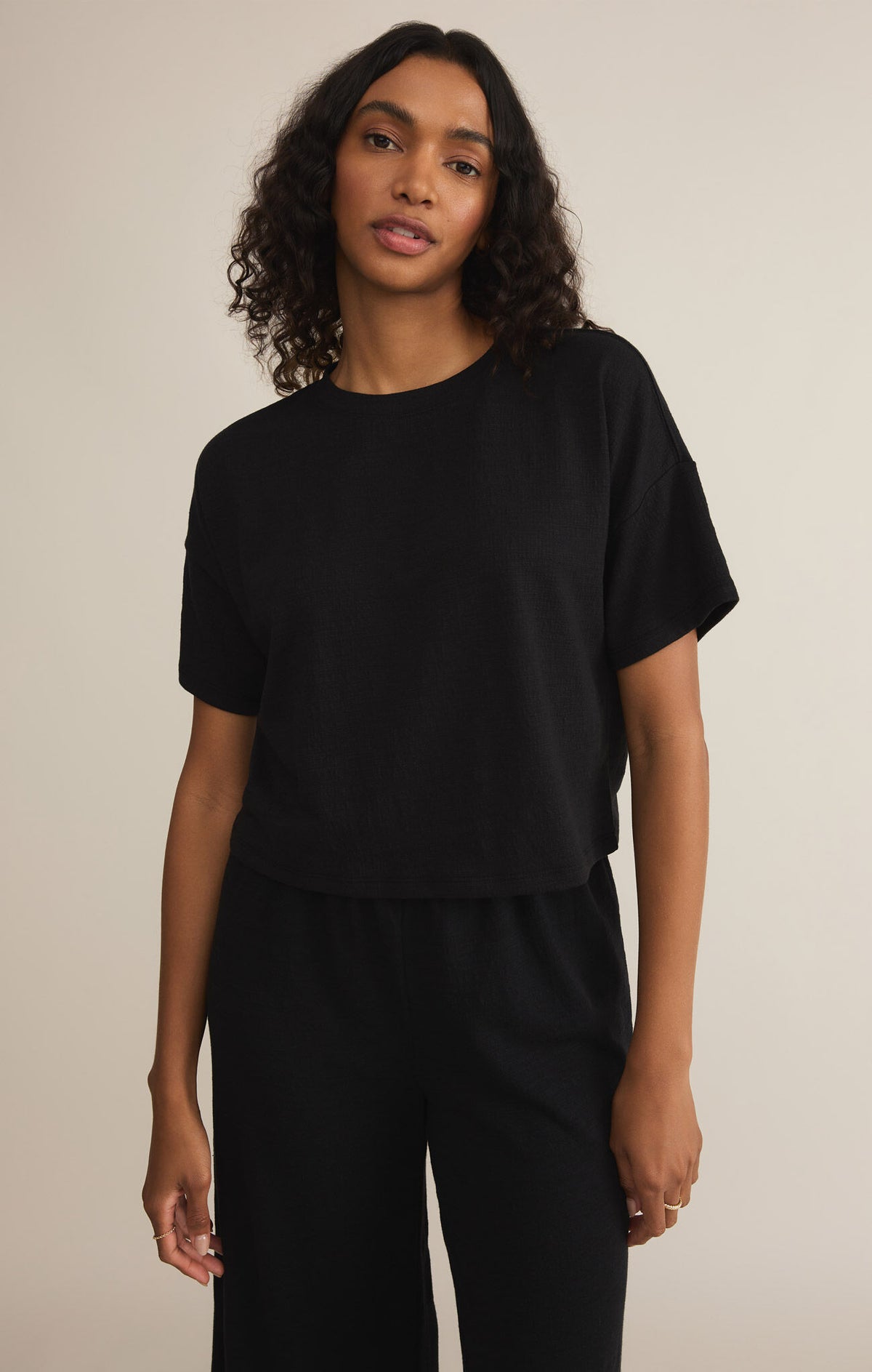 Z Supply Sway Textured Cropped Tee