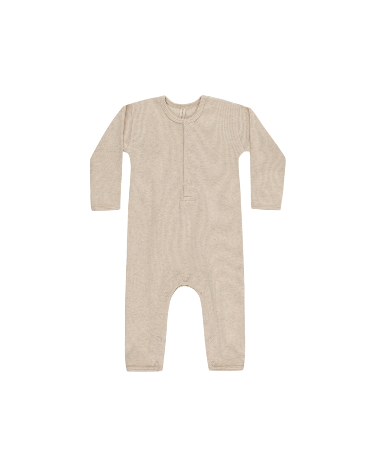 Quincy Mae RIBBED BABY JUMPSUIT || TAUPE