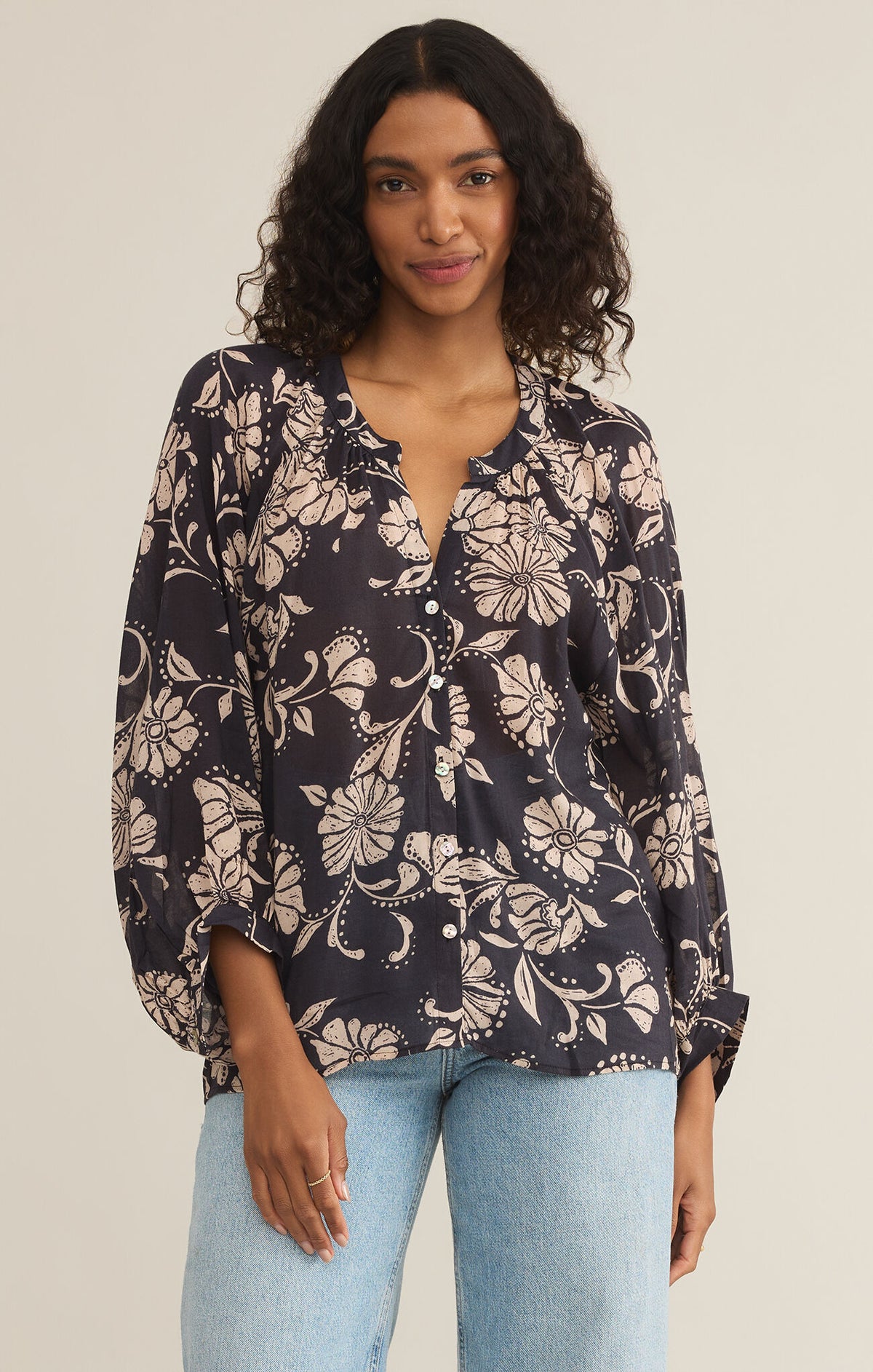 Z Supply Wren Ari Floral Blouse