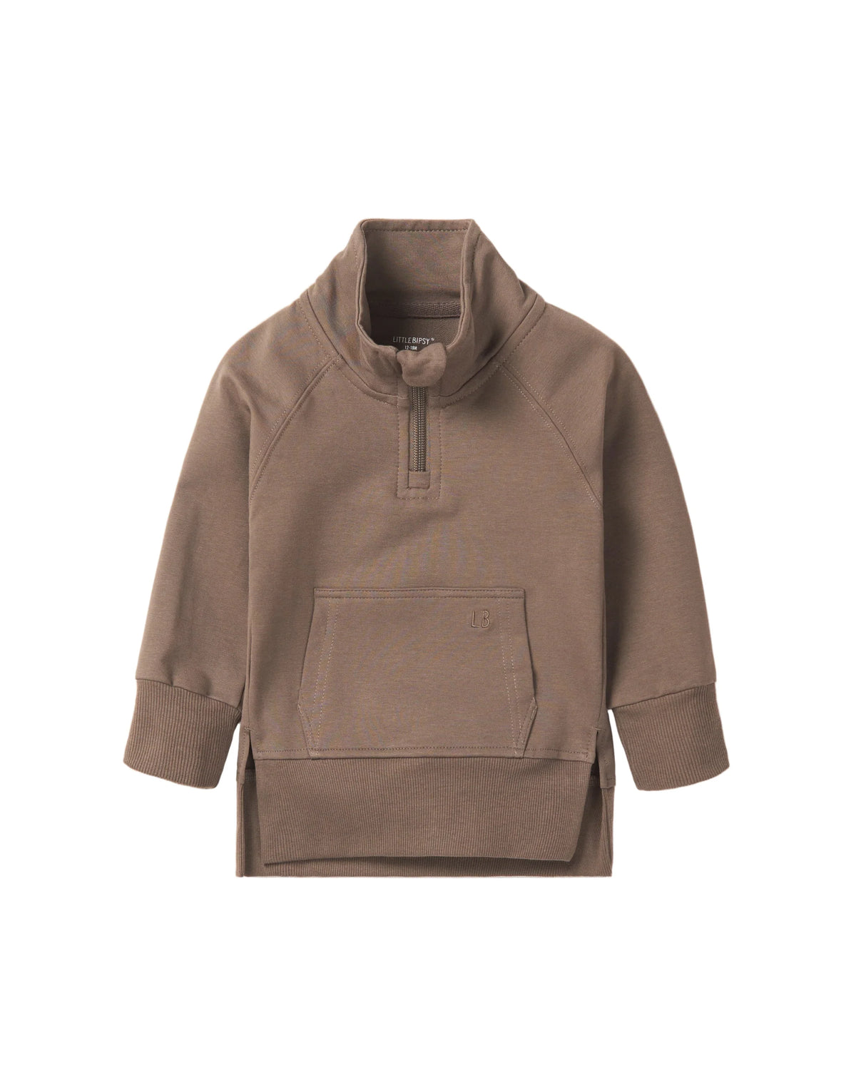 Little Bipsy Quarter Zip Pullover - Cocoa